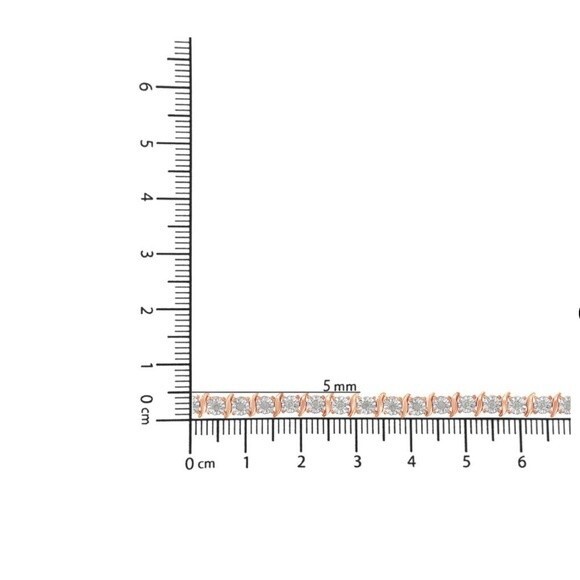 Tennis Bracelet 10K Rose Gold Plated .925 Sterling Silver 1.0 Cttw Diamond - Picture 4 of 14